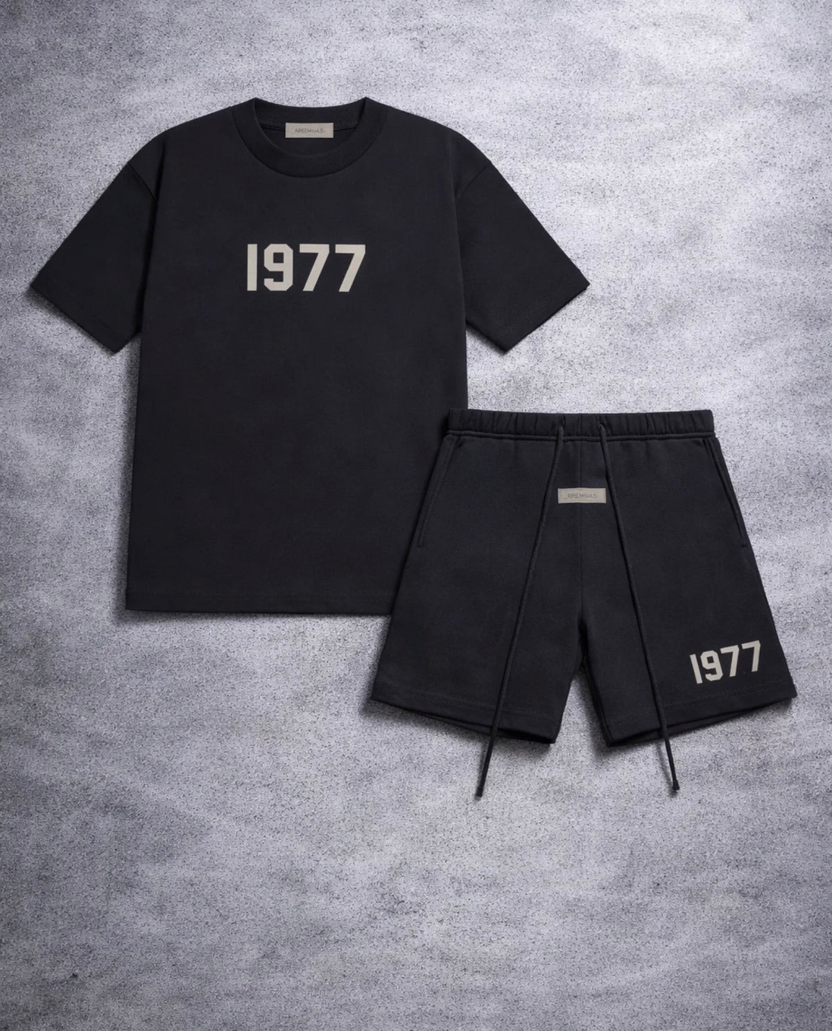 ESSENTIALS Fear Of God 1977 Black Short Set